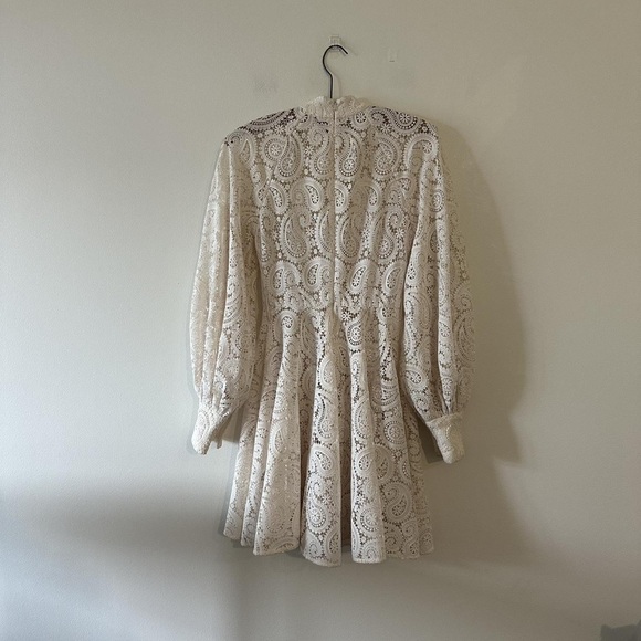 Zimmermann Ivory Lace Long Sleeve Dress - Picture 2 of 7